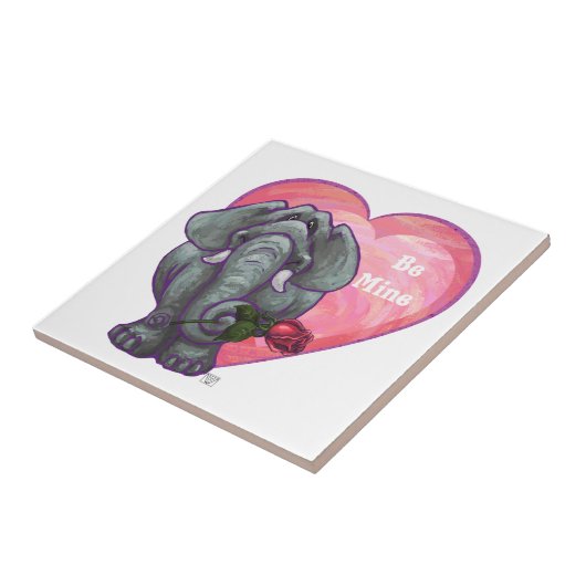 Carreau La Saint-Valentin des éléphants (Côté)