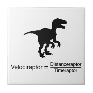 Carreau la science drôle de velociraptor