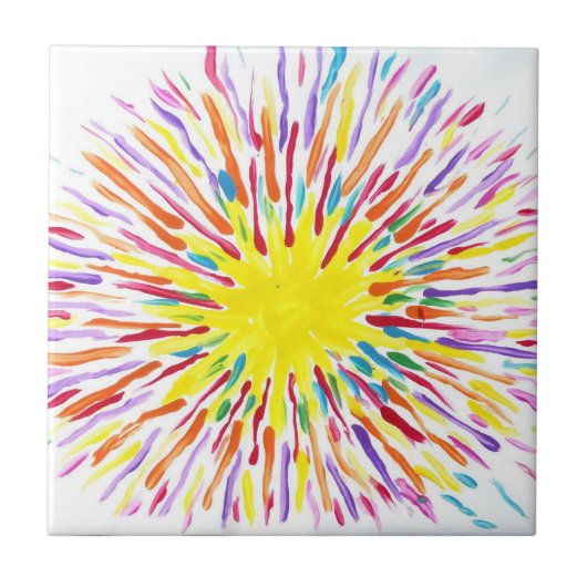 Carreau La sucrerie arrose des tuiles d'artiste d'autisme (Devant)