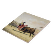 Carreau La Suerte de la Capa, 1865 (litho de couleur) (Côté)