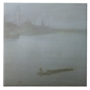 Carreau La Tamise - nocturne en bleu et argent, c.1872/8