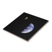 Carreau La terre et lune de l'espace (Côté)