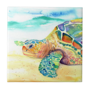 Carreau La tortue arc-en-ciel