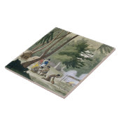 Carreau La tribu de Papu sur l'île de Rawak, plaquent 20 (Côté)