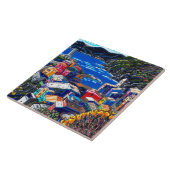 Carreau La tuile d'art décoratif "de village italien" (Côté)