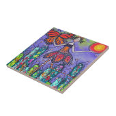 Carreau La Tuile Magique Monarque et Papillon (Côté)