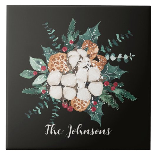 Carreau La verdure florale de Noël (Devant)