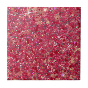 Carreau La Vida Magenta Couleur rose Faux Parties scintill