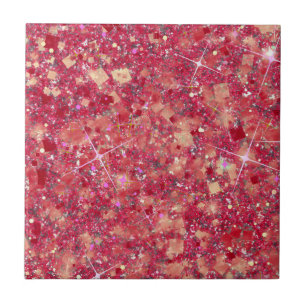 Carreau La Vida Magenta Couleur rose Faux Parties scintill