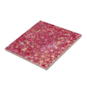 Carreau La Vida Magenta Couleur rose Faux Parties scintill (Côté)