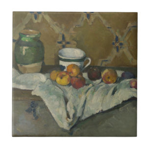 Carreau La vie de Paul Cezanne   toujours avec le pot, la