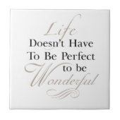 Carreau La vie est citation merveilleuse (Devant)