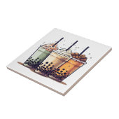 Carreau La vie est courte, buvez le boba (Côté)