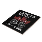 Carreau La vie est meilleure à vélo (Côté)