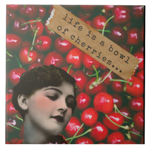 Carreau La Vie Est Un Bol De Cerises Altered Art