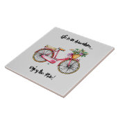 Carreau "la vie est une aventure profiter de la promenade" (Côté)