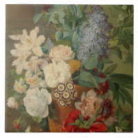 La vie morte avec des fleurs dans un Vase en terre