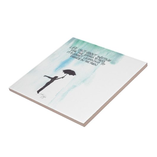 Carreau La vie n'est pas au sujet d'attendre la tempête (Côté)