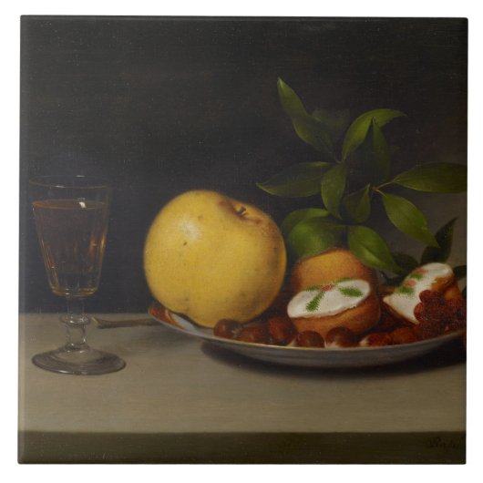 Carreau La vie toujours avec le fruit, les gâteaux et le (Devant)