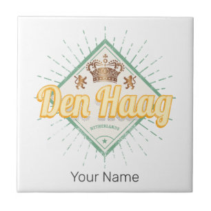 Carreau La ville de La Haye Pays-Bas Retro Holland Vintage