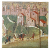 Carreau La ville de Prato (fresque) (Devant)