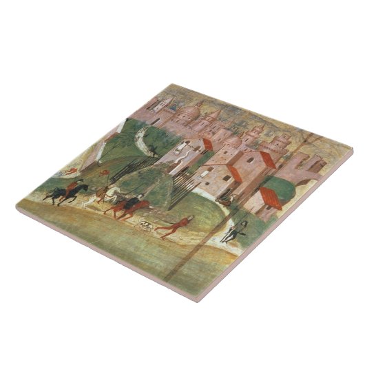 Carreau La ville de Prato (fresque) (Côté)