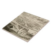 Carreau La ville du Mexique, 1723 (gravure) (Côté)