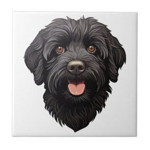 Carreau Labradoodle Chien noir