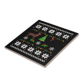 Carreau Labrador noir et Labrador chocolat Joyeux Noël (Côté)