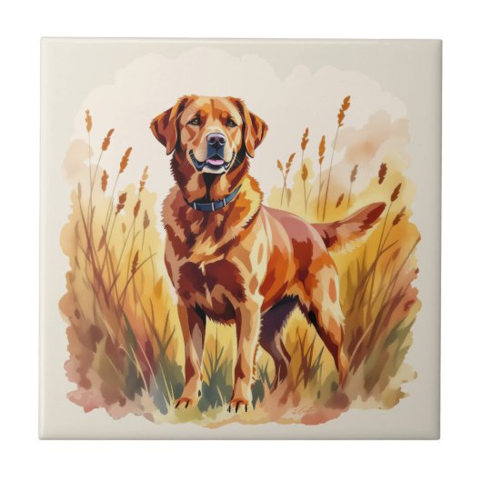 Carreau Labrador Retriever Fox Red Chien (Devant)