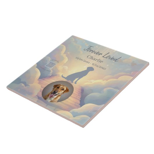 Carreau Labrador Retriever Memorial Ceramic Tile Rainbow (Côté)