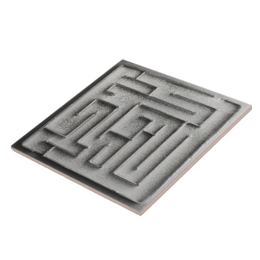 Carreau Labyrinthe argenté (Côté)