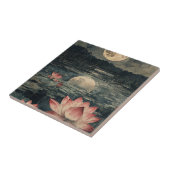Carreau Lac de lotus au clair de lune (4) (Côté)