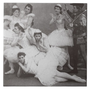 Carreau Lac swan, théâtre de Mariinsky, 1895 (photo de