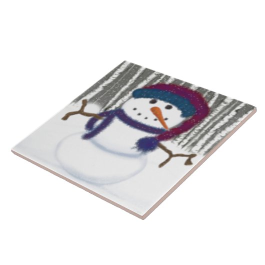 Carreau L'adorable Puffy Le Snowman (Côté)