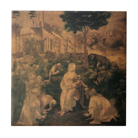 Carreau L'Adoration des Mages de Léonard de Vinci (Devant)