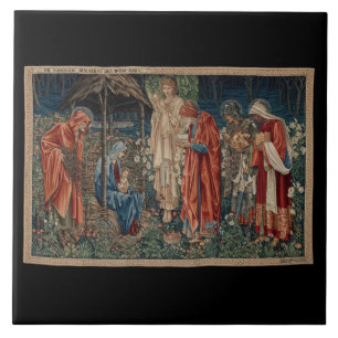 Carreau L'Adoration des Mages (par Edward Burne-Jones)