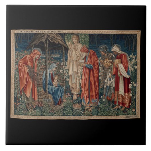 Carreau L'Adoration des Mages (par Edward Burne-Jones) (Devant)