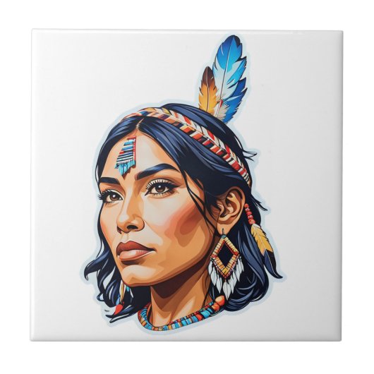 Carreau Lady amérindienne (Devant)