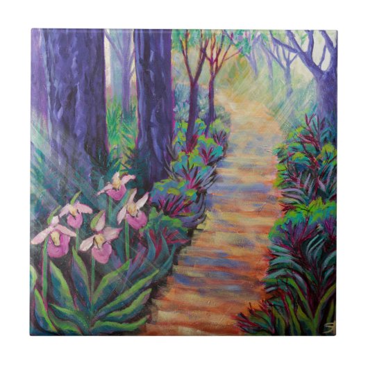 Carreau Lady Slippers on the Path (Devant)