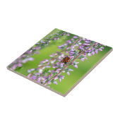 Carreau Ladybird sur les fleurs violettes (Côté)