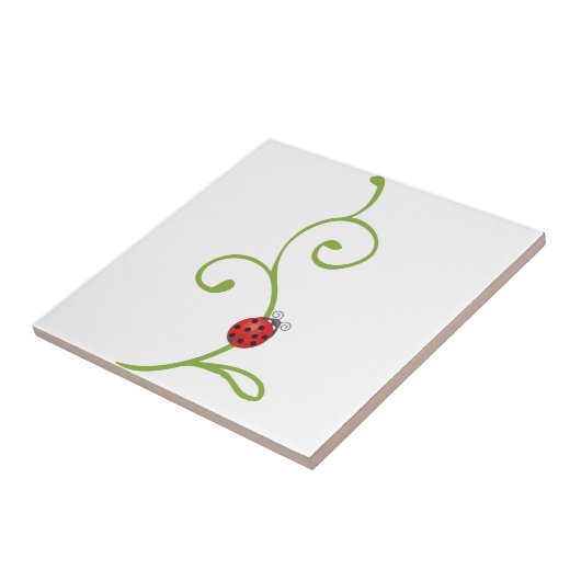 Carreau Ladybug sur la vigne (Côté)