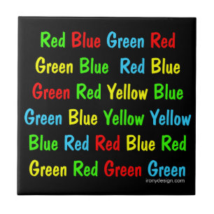 Carreau L'affiche d'essai de Stroop