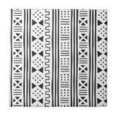 Carreau L'Africain blanc MudCloth du noir | a inspiré (Devant)