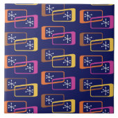 Carreau L'Âge Atomique Rectangle violet coloré (Devant)