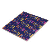 Carreau L'Âge Atomique Rectangle violet coloré (Côté)