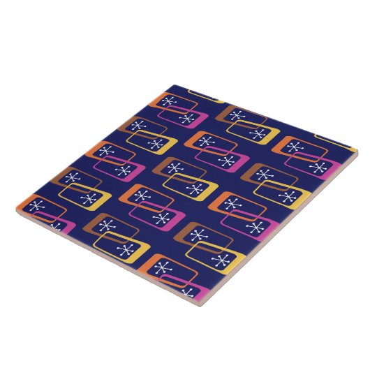 Carreau L'Âge Atomique Rectangle violet coloré (Côté)
