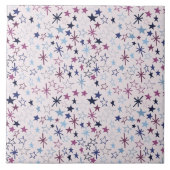 Carreau L'Âge De L'Espace Étoiles. Retro, ère atomique (Devant)