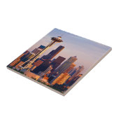 Carreau L'aiguille de l'espace est une tour au crépuscule (Côté)