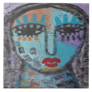 Carreau Laisser le passé derrière la peinture Abstraite su